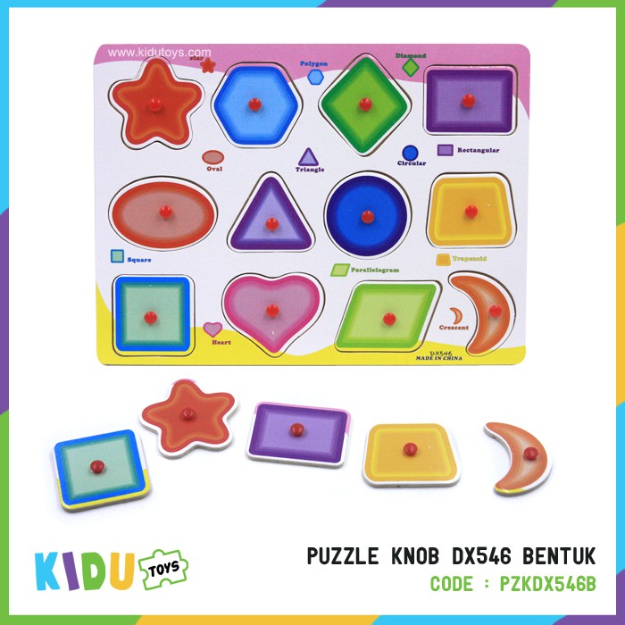 Mainan Anak Puzzle Knob Bentuk Kidu Toys