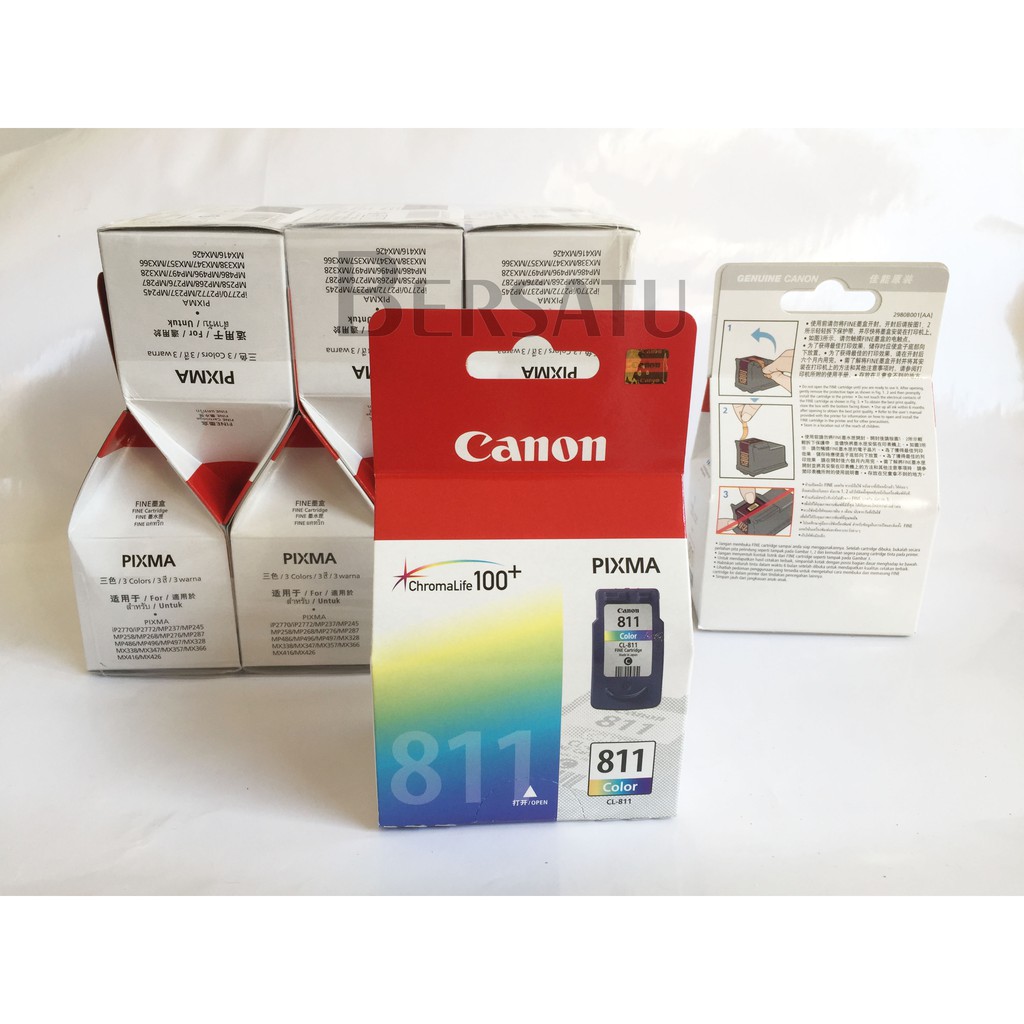 Catridge Canon ⅵ☘ CL 811 Original Tinta Color/Colour/Cl/Warna ada stiker ♕ L6 SS Q1