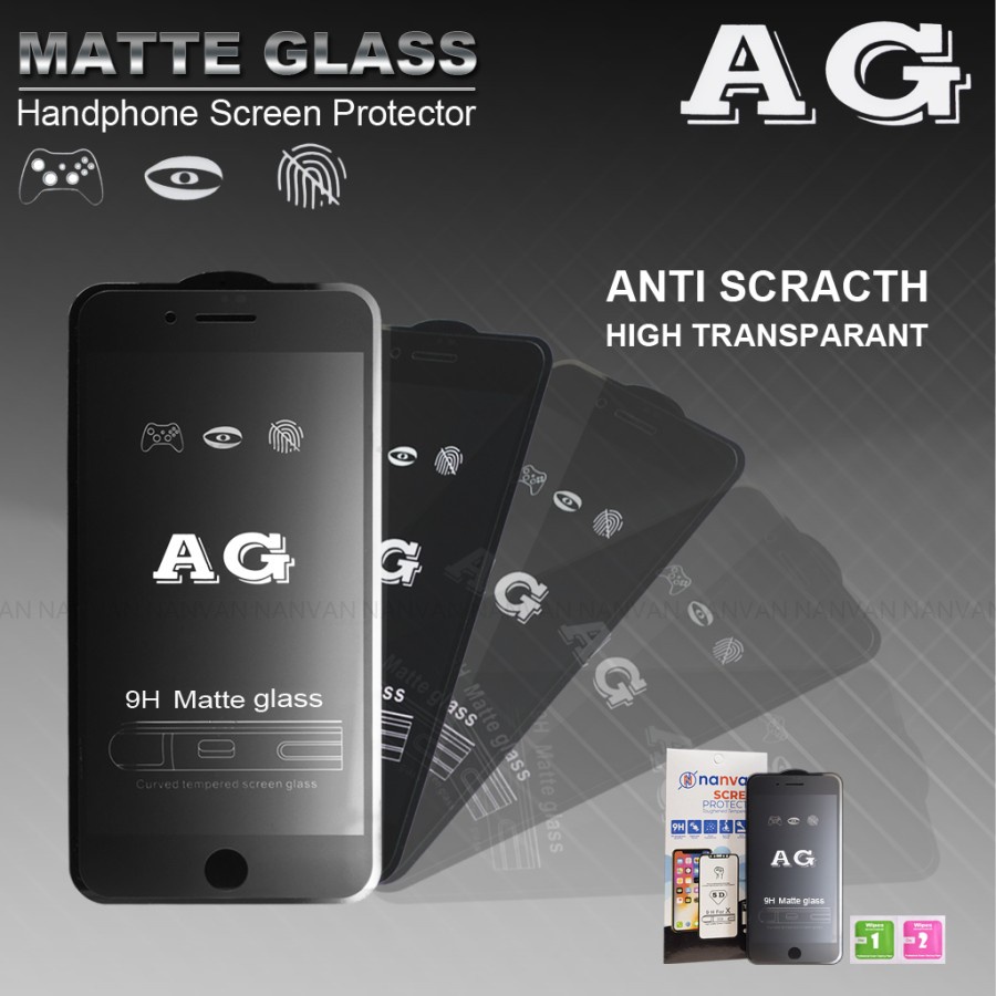 [RO ACC] MATTE GLASS / ANTI MINYAK 5D TEMPERED GLASS IPHONE 13/13 PRO/13 PRO MAX/13 MINI/14/14PRO/14PROMAX/12PRO(6.1)/12/11/14PRO6.1