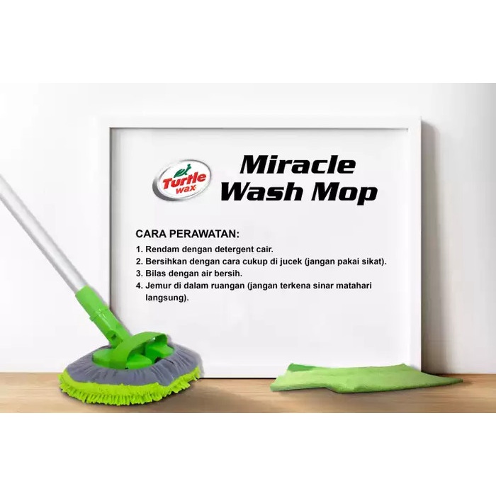 Turtle Wax Miracle Wash Mop Tongkat Pel Microfiber Pembersih Mobil