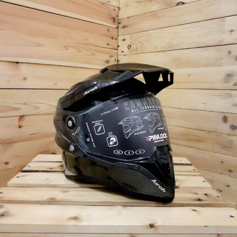 HELM AIROH COMMANDER CARBON, HELM AIROH, HELM SUPERMOTO, HELM ORIGINAL