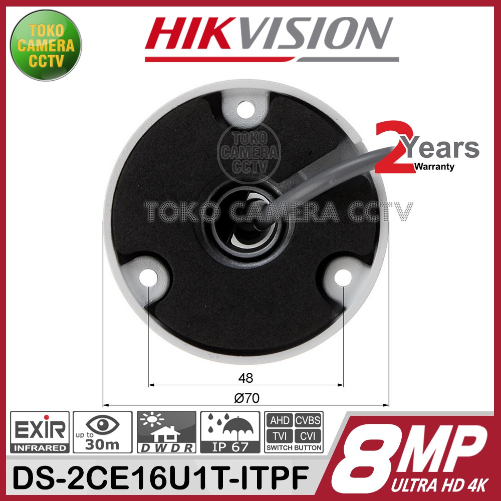 KAMERA CCTV OUTDOOR HIKVISION DS-2CE16U1T-ITPF 8MP