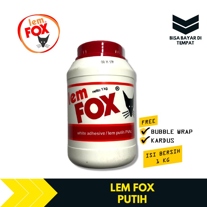 

Lem Fox Putih Lem Kayu Super Kuat 1Kg TBA799