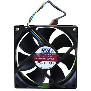FAN 8CM AVC DS08025R12UP059 DC.12V 0.35A HYDRAULIC BEARING 4PIN ORI