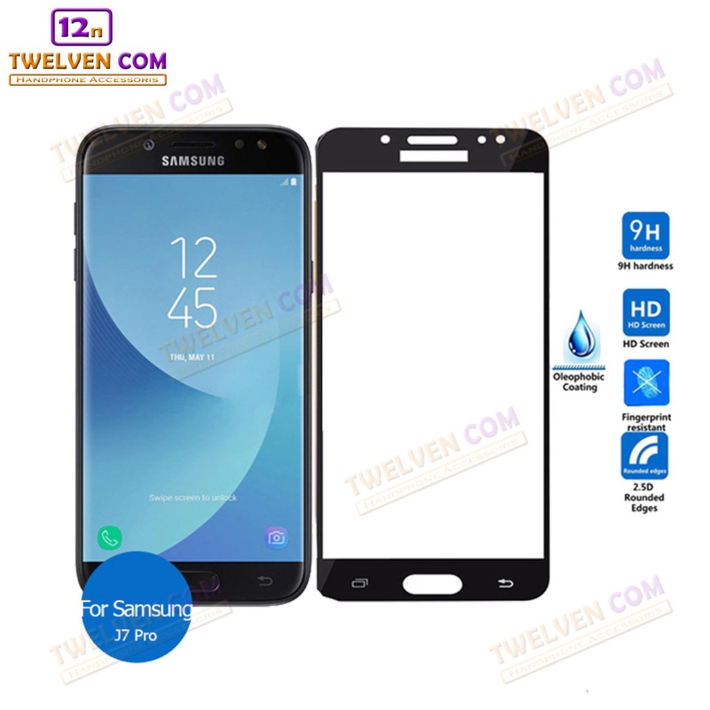 zenBlade 3D Full Cover Tempered Glass Samsung J7 Pro - Hitam