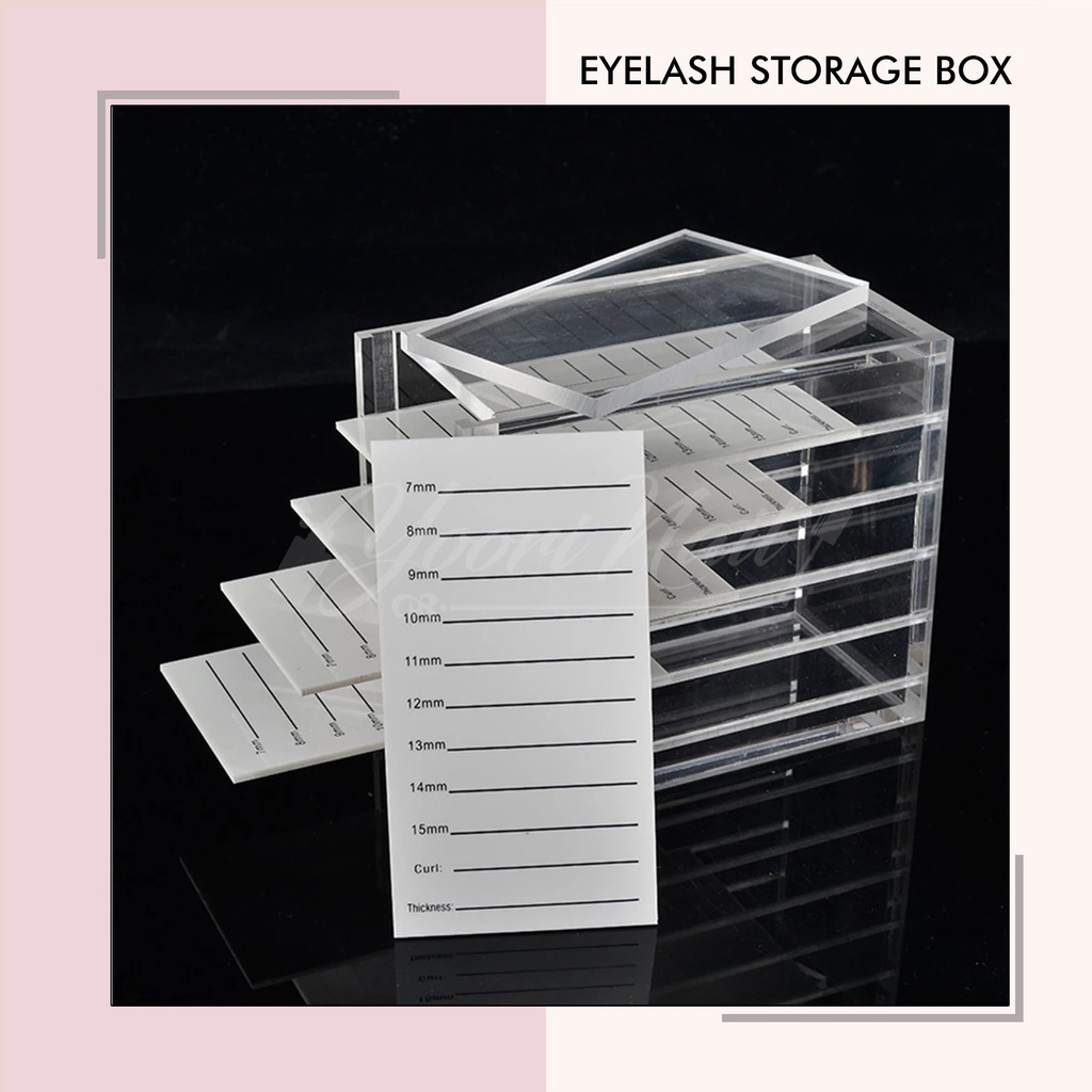 Eyelash storage box acrylic tempat penyimpanan bulumata eyelash extension bulu mata
