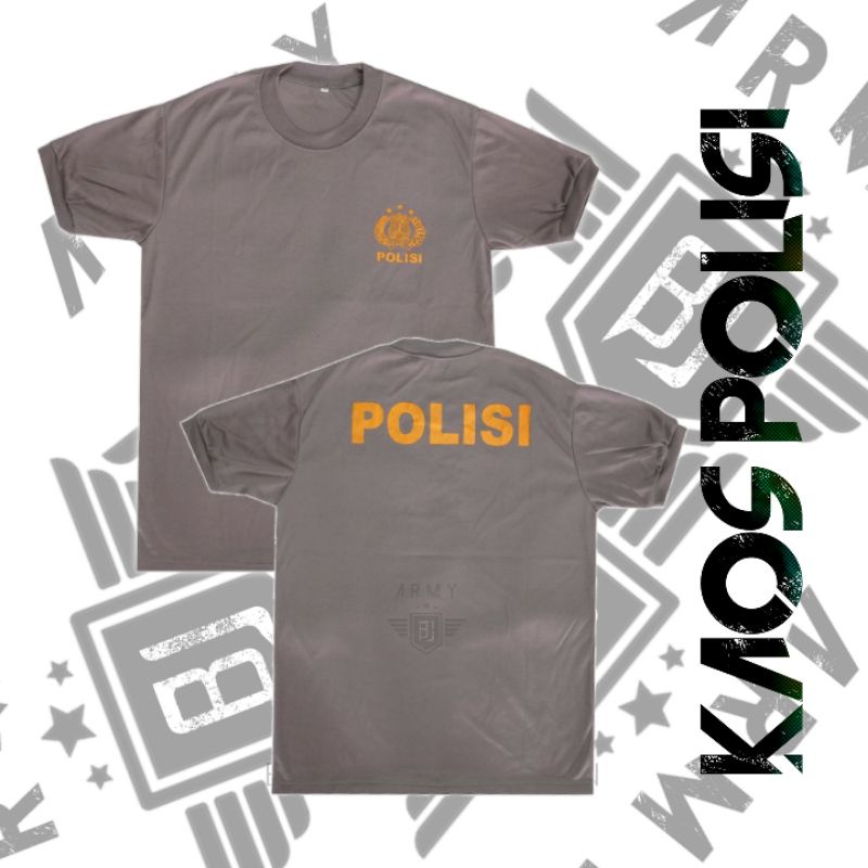 Satpam Kaos Security Kaos Polisi Terbaru Polos Kerah Pendek Warna Coklat Kaos Dalam Polisi Terbaru