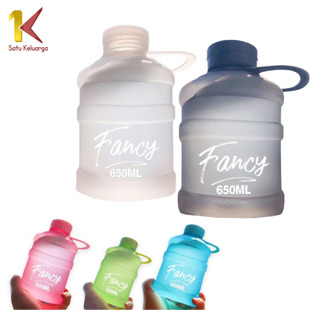 Satu Keluarga Botol Minum Bentuk Galon 650ml C307 Galon Mini Anak / Botol Air Minum Plastik Unik BPA FREE-2