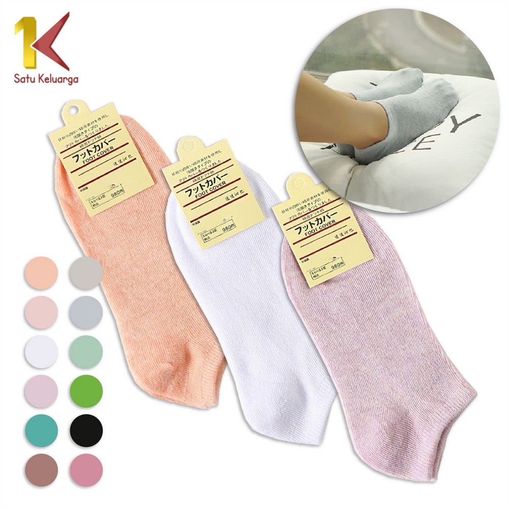 Satu Keluarga Kaos Kaki Semata P59 Kaos Kaki Polos Kaus Kaki Wanita Kaos Kaki Ankle Dewasa