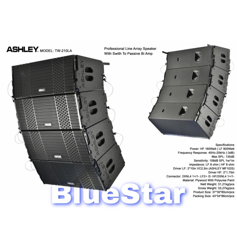 Speaker Line Array Ashley TW 210 LA Original Passive Array TW 210LA