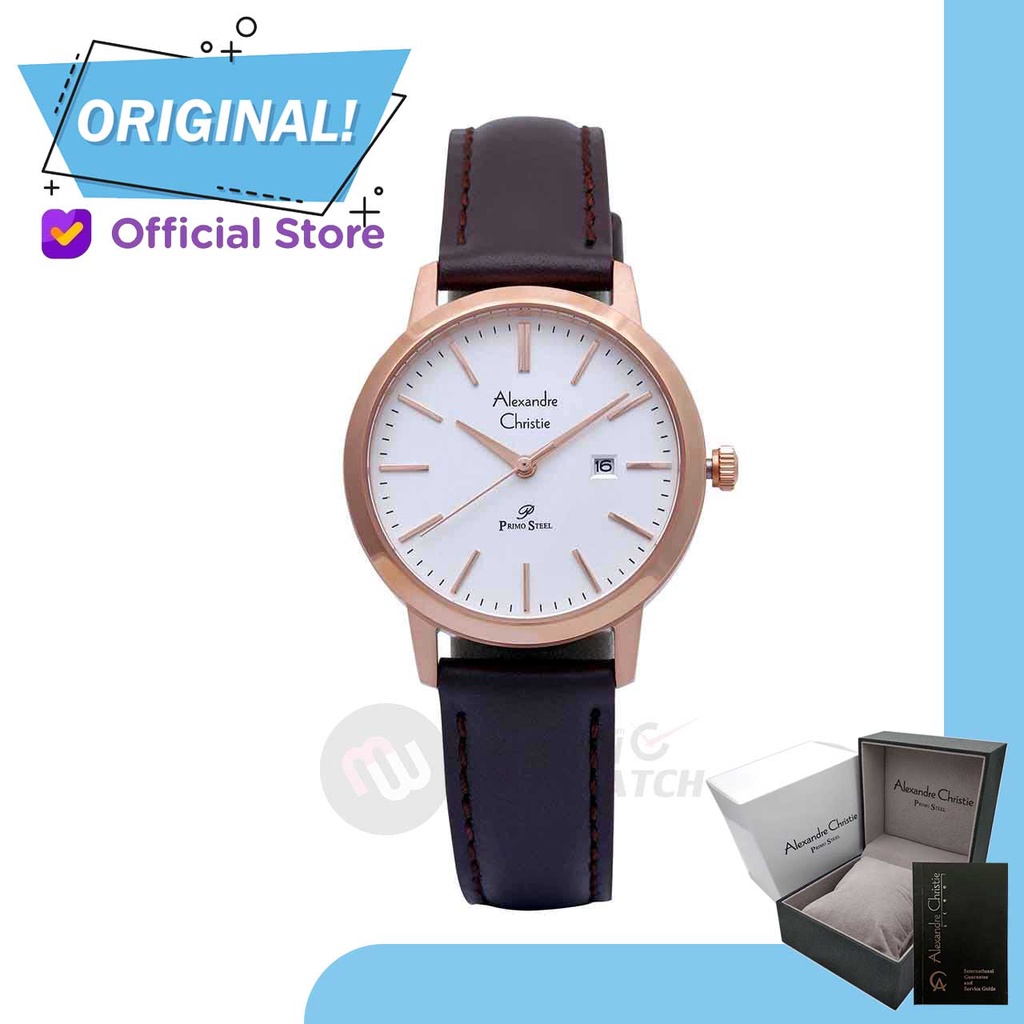 Jam Tangan Wanita Analog Alexandre Christie 1007LD AC1007 AC 1007 LD 1007 LDLRGSL Original Garansi R