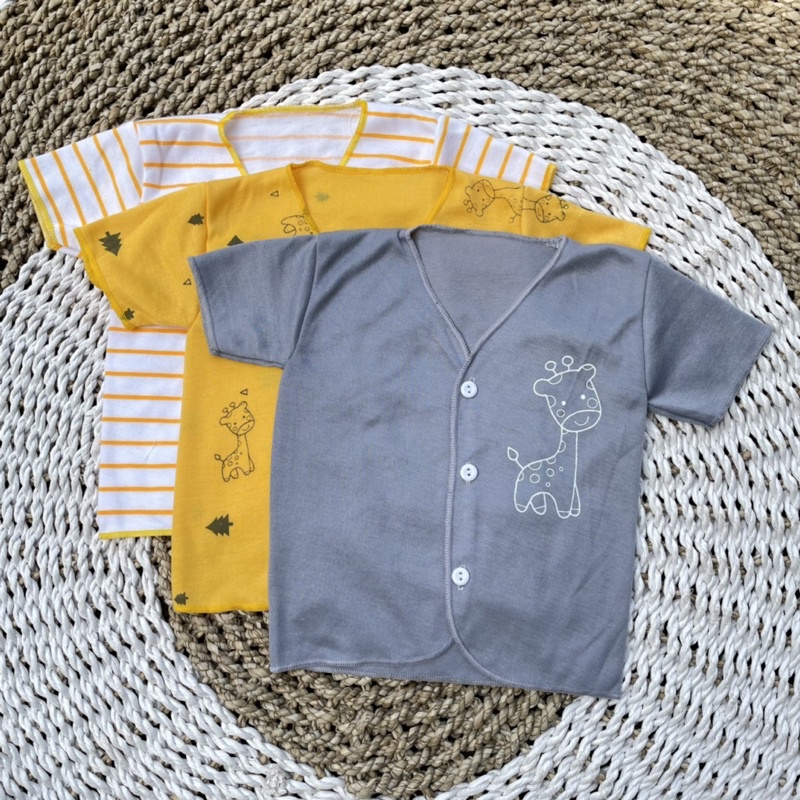 3 PCS Baju Lengan Pendek Bayi Bayi Atasan Bayi Baju Newborn Baju Bayi Baru Lahir Gift Bayi Hadiah Lahiran Bayi DNW BABY