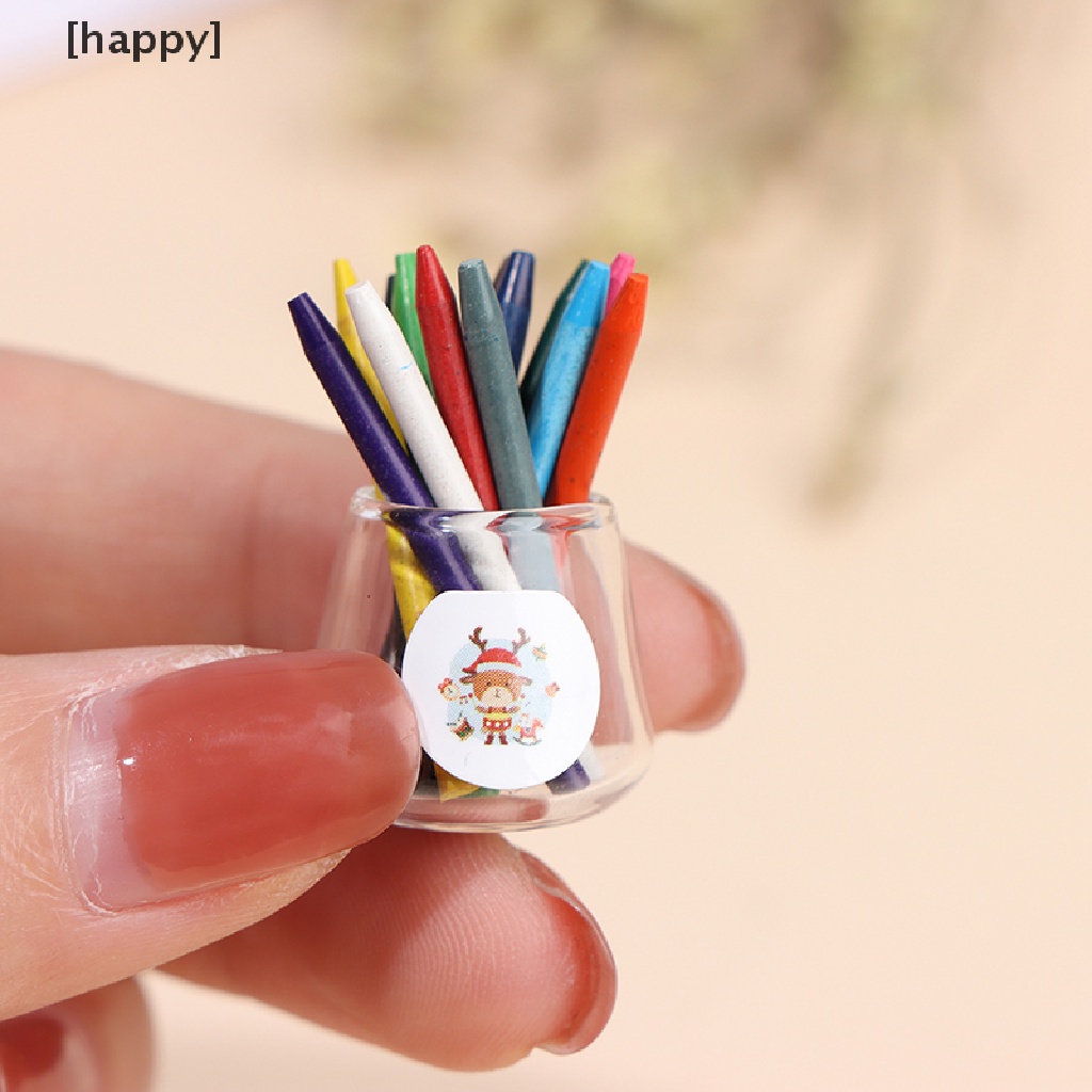 Ha 1 Set Miniatur Crayon Untuk Aksesoris Rumah Boneka