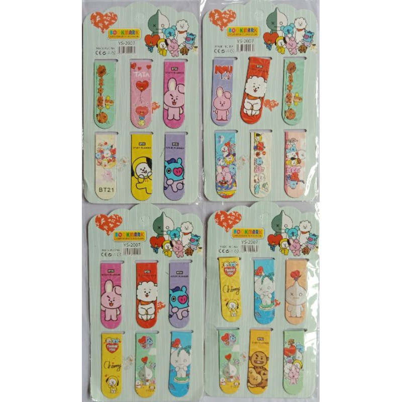 PEMBATAS BUKU BTS KECIL / PEMBATAS BUKU MAGNET BTS ISI 6