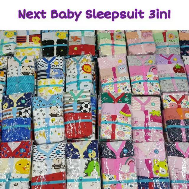 Sleepsuit Tutup Kaki 3 in 1