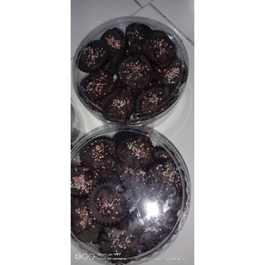 

kue kering putri salju, coklat kacang mete