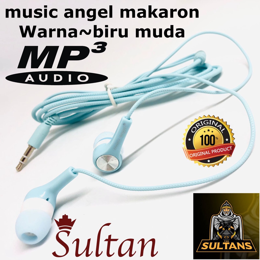 Handsfree Headset Music Angel Macaron Earphone Extra Bass HF MP3