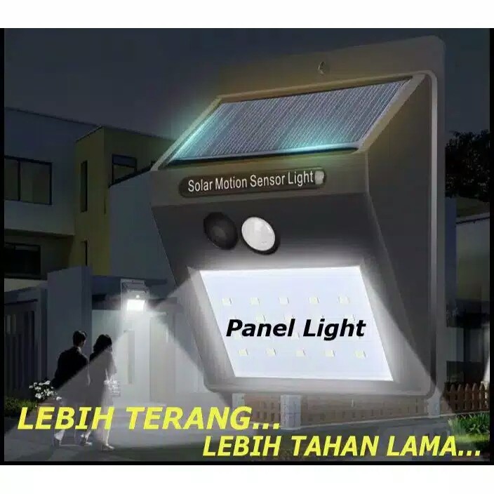 [ 30 LED &lt; 100 LED ] Lampu Taman Solar Sensor Gerak Outdoor Anti Air Tumblr Dinding Tembok Penerangan Malam