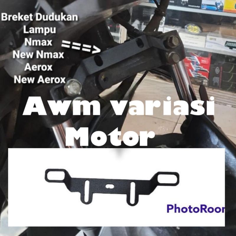 Breket Dudukan Lampu Tembak FogLamp Nmax Old Nmax 2020 Aerox New Aerox dll plat besi tebal