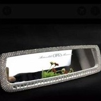 Spion tengah silver SPION KACA // Cover Spion Mobil bling swarovsky Diamond