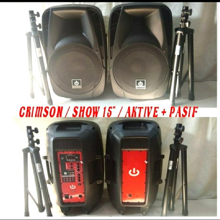 PAKET KOMPLIT SPEAKER AKTIF CRIMSON 15 inch BLUETOOTH