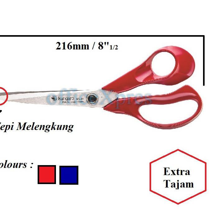 

Tidak Diragukan.. Gunting Kertas Besar / Gunting Kertas 8.5 inch ( 22cm ) / Scissors MG85 Kangaro