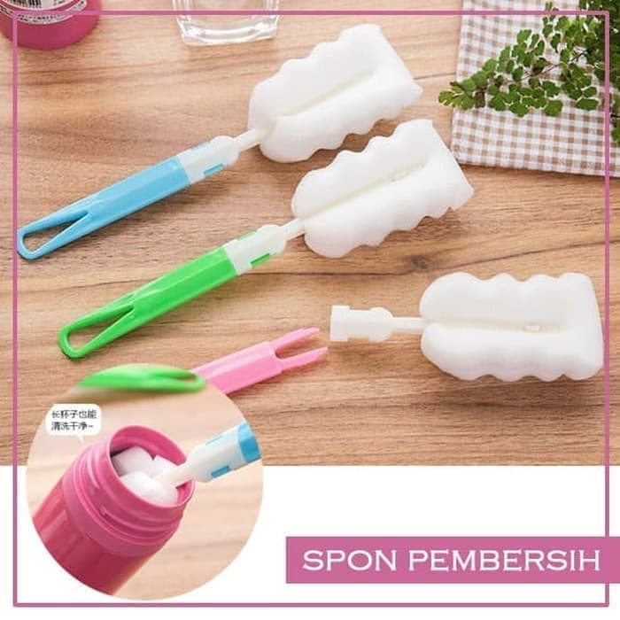 Pembersih Botol Susu Anak -  Sponge / Spons Cuci Botol Susu Bayi - Spon Bersih Perlengkapan Bayi