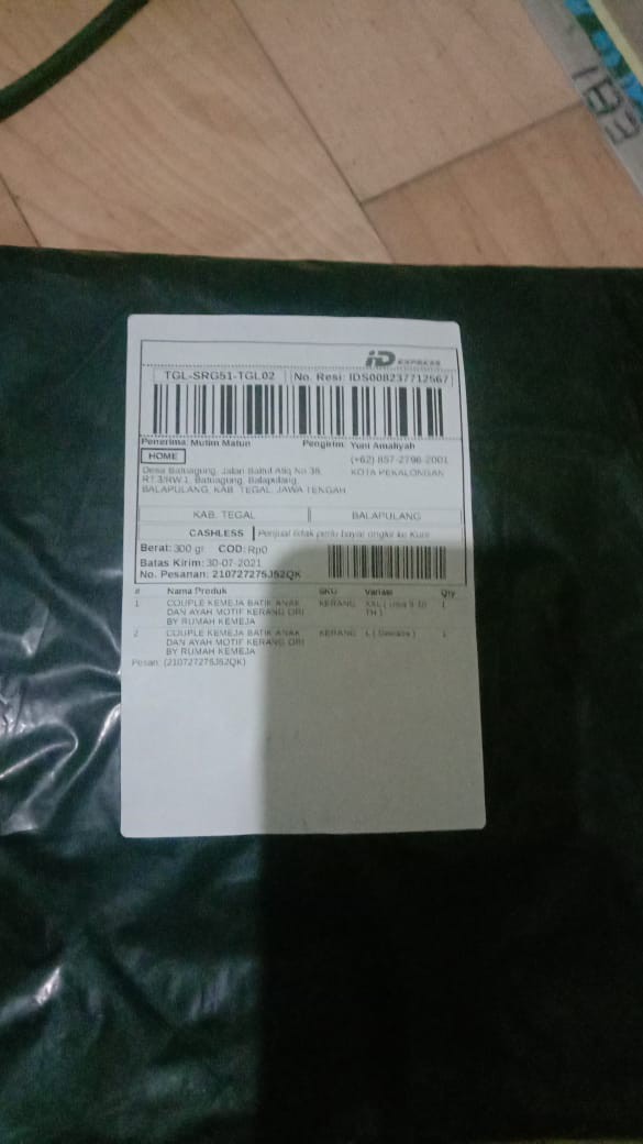 Couple Kemeja Batik Anak Dan Ayah Motif Kerang Ori By Rumah Kemeja