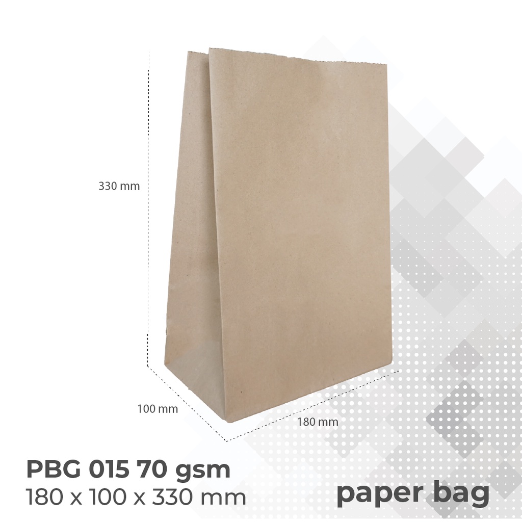 Paper Bag Polos Kantong Kertas (PBG15-Size-18X10X33)