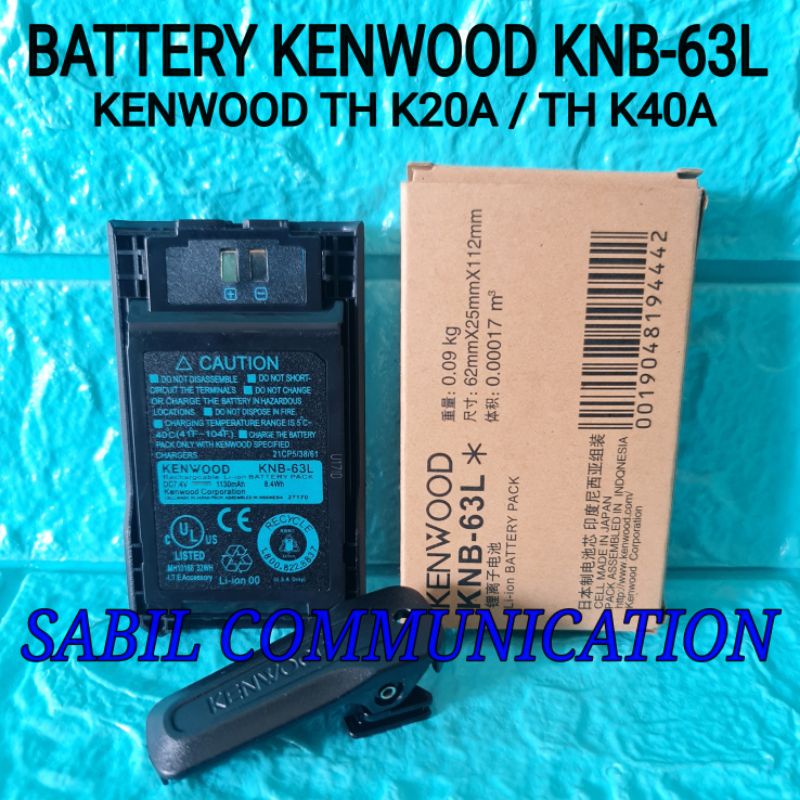 BATRE HT KENWOOD TH K20A TH K40A KNB-63L ORI LITHIUM BATERAI HT KENWOOD TH K20 TH K40 KNB 63L