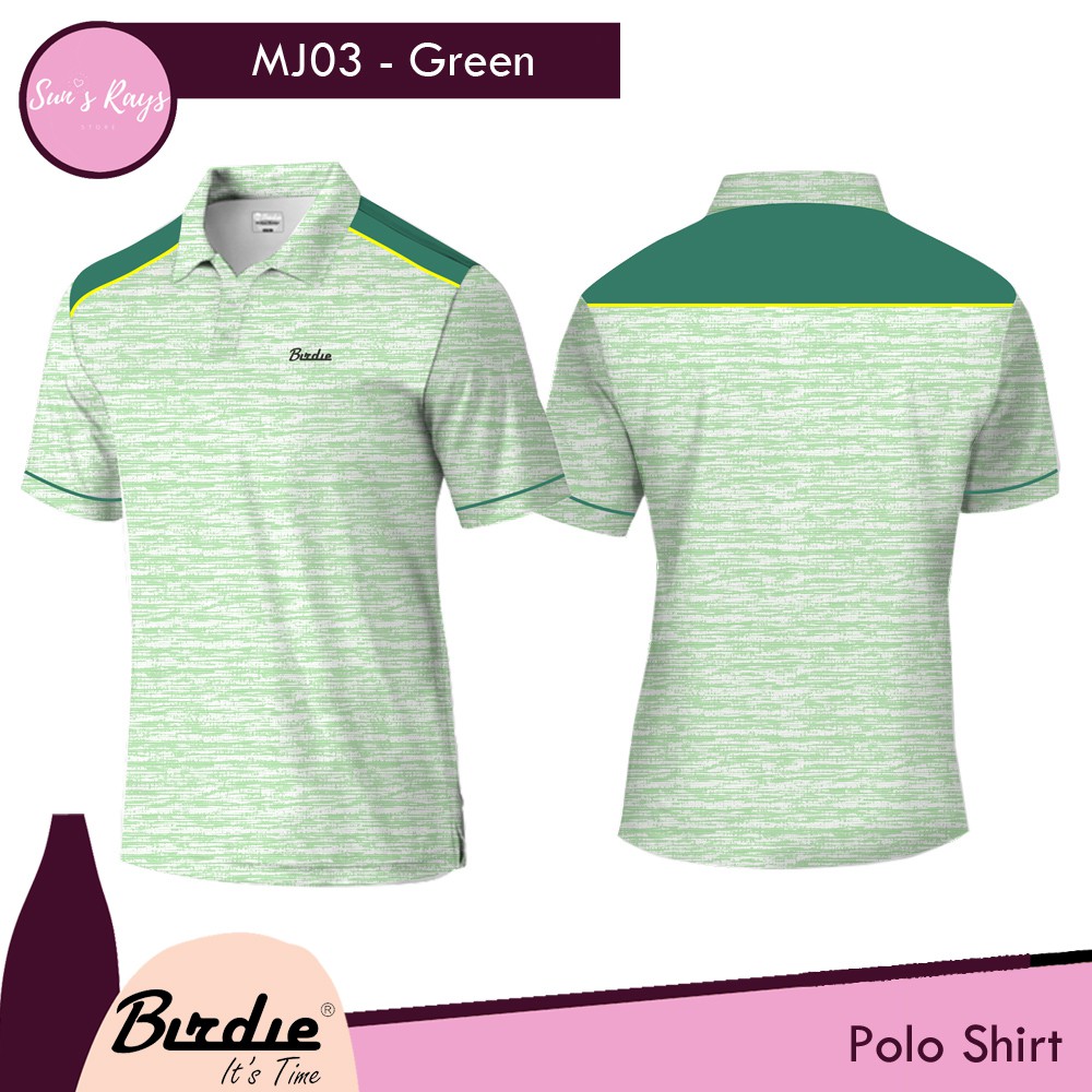 BIRDIE Matrix MJ03 Golf Shirt Male Kaos Golf Polo Pria Kaos Olahraga Kaos Atasan Berkerah Polo Shirt