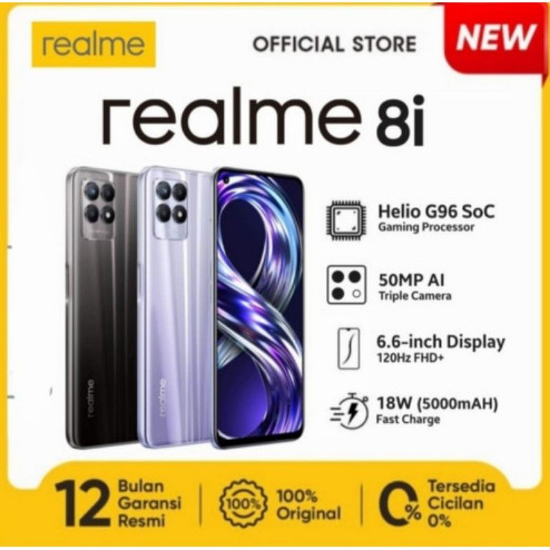 REALME 8i RAM [6/128GB] GARANSI RESMI