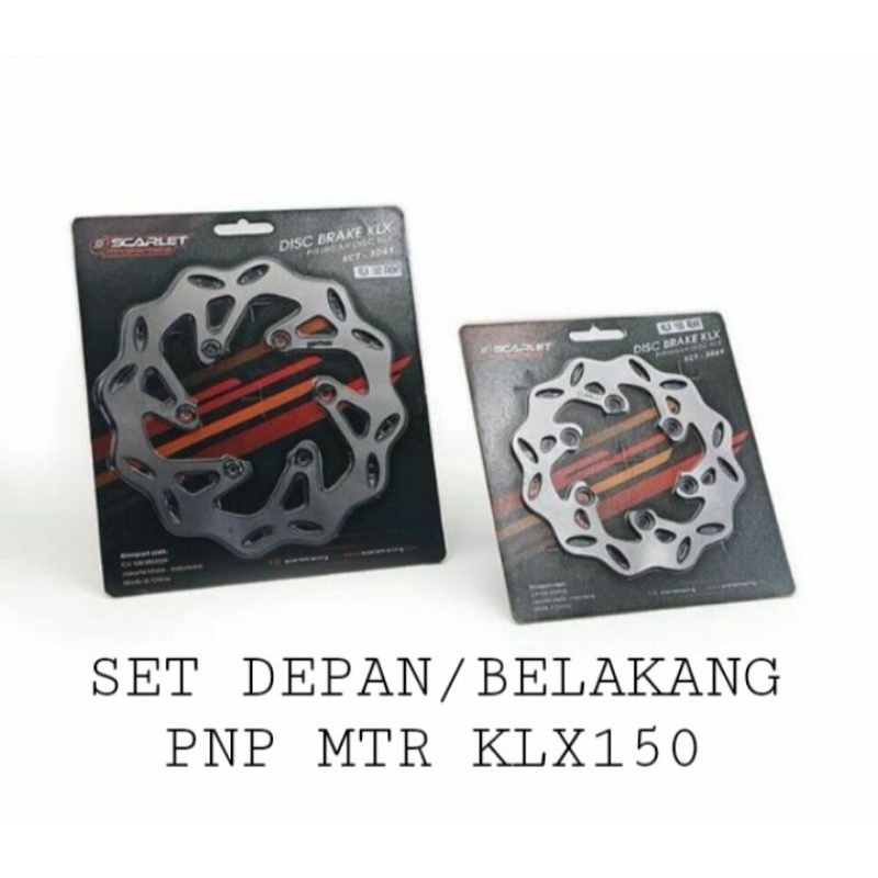 Piringan Disc cakram set Depan/Belakang SuperMoto Scarlet pnp Mtr KLX150/CRF150/WR155 PNP