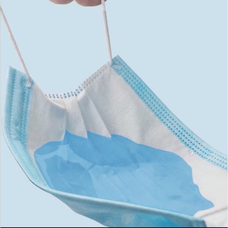 Masker Anak 3Ply isi 50pcs / KIDS MASK EARLOOP POLOS BIRU