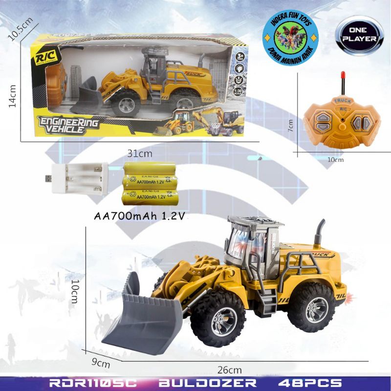 Mainan RC Buldozer Grader Traktor Mobil Konstruksi Alat Berat Remote Control