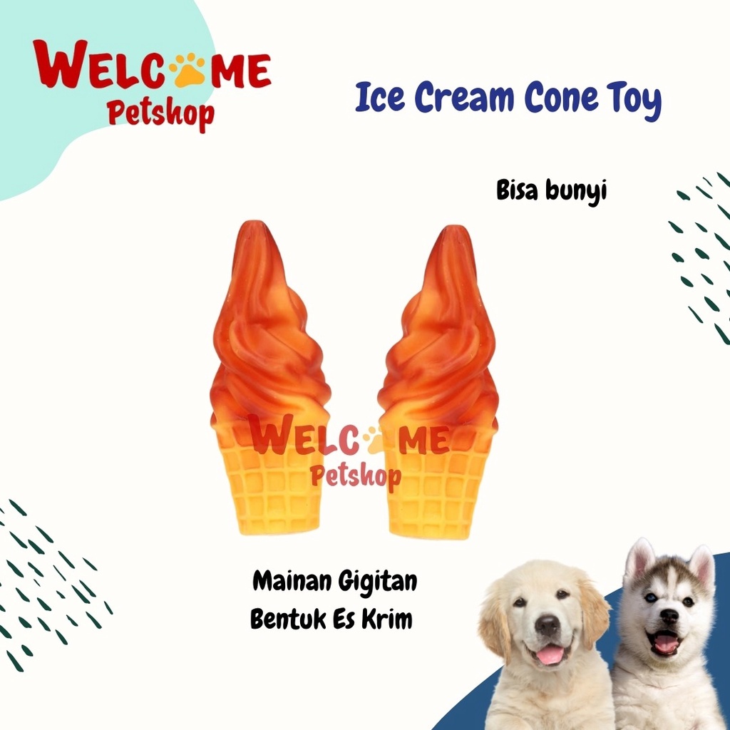 Ice Cream Cone / Mainan Gigitan Anjing / Mainan Anjing