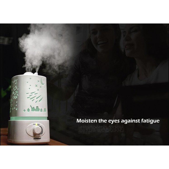 Carved Design Air Humidifier Large Capacity Aroma Diffuser - 1.5L