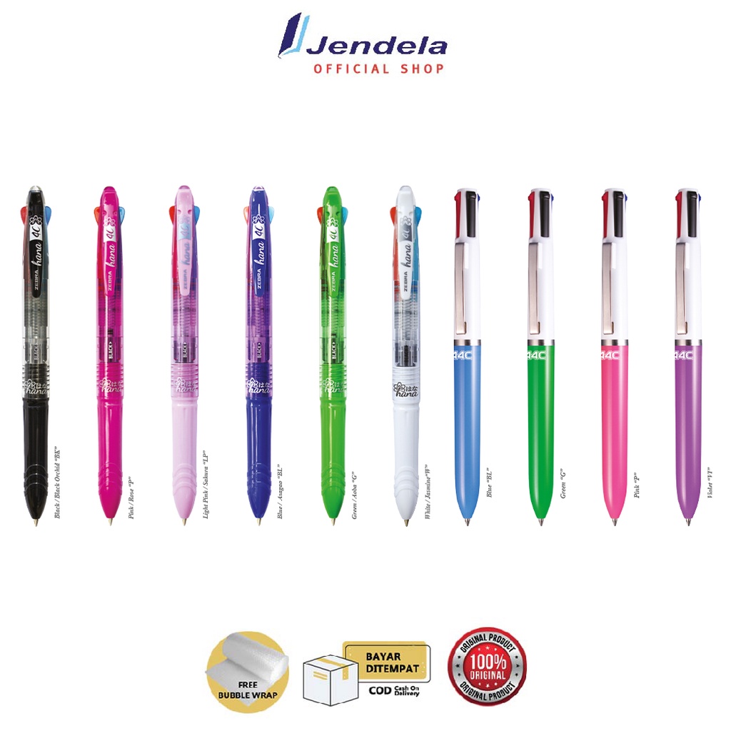 

Bolpoin Zebra Hana 4C 4Warna Harga Satuan Atk