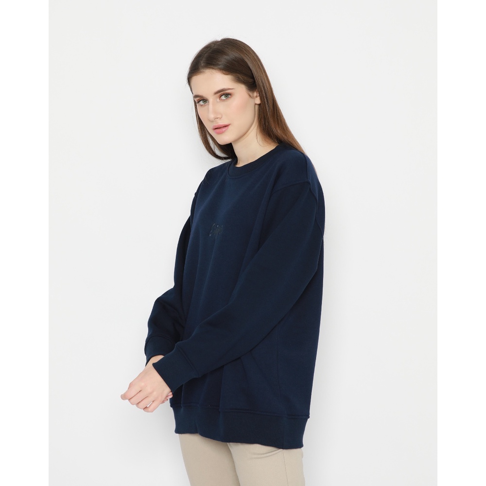 Dz97 Sweater Crewneck Pria Distro Grafity Sweter Switer Crewnek CN Crowneck Cowok Cewek Wanita Tebal-litle navy