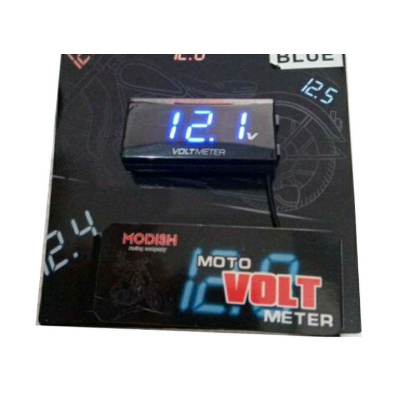 Volt Meter Motor Volt Meter Aki Digital Alat Pengukur Aki Motor
