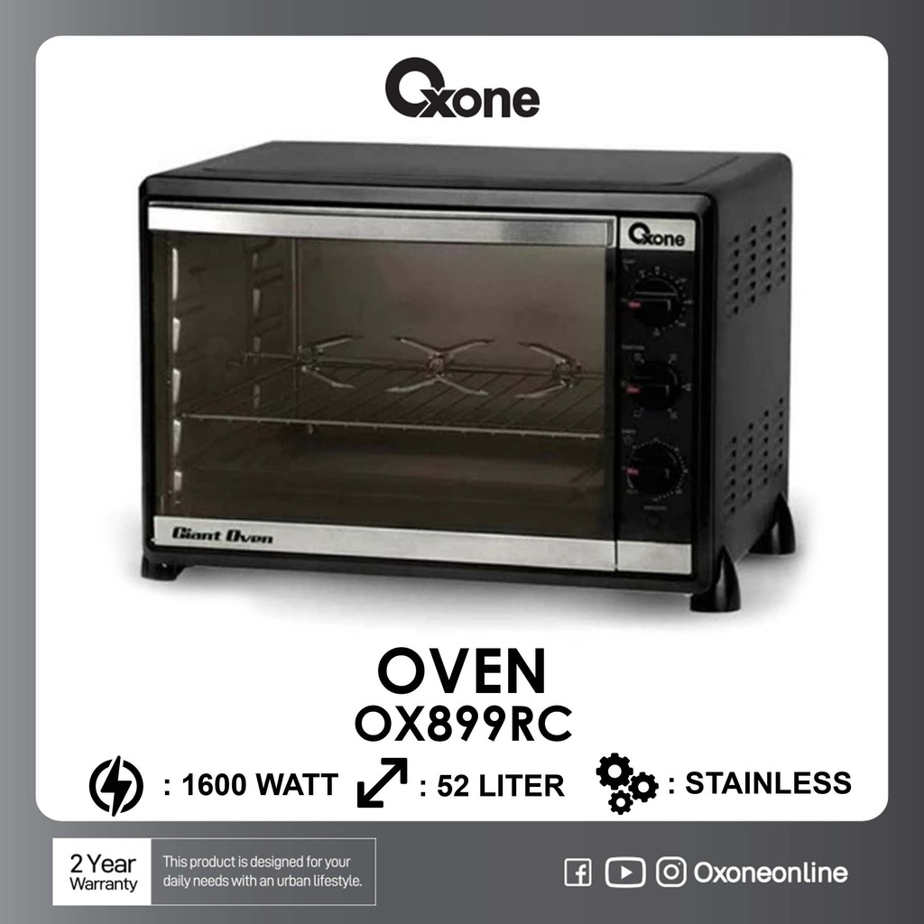 Jual Oxone Giant Oven Ox Rc X Watt Liter Shopee Indonesia