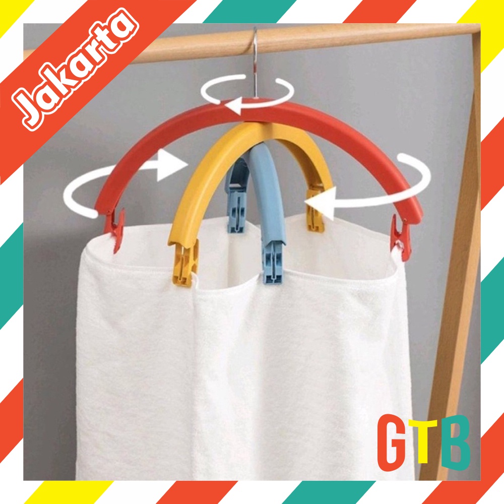 ❤️GTB❤️ Hanger Baju Pelangi Serbaguna Gantungan pelangi jepitan praktis Gantungan Baju Aesthetic R724