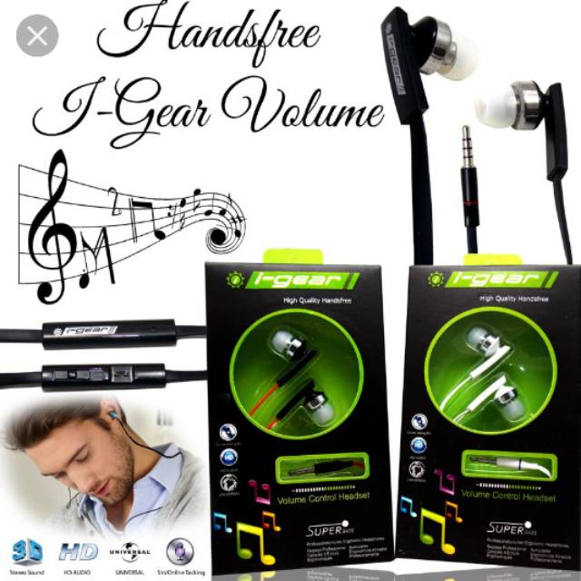 Headset / Hansfree Hf igear+ volume control