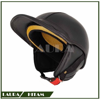 Helm Retro Kulit Klasik Mosar Topi helm sepeda listrik