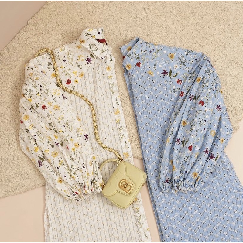 BENANG JARUM - MARSHA SHIRT - BLUE SIZE S