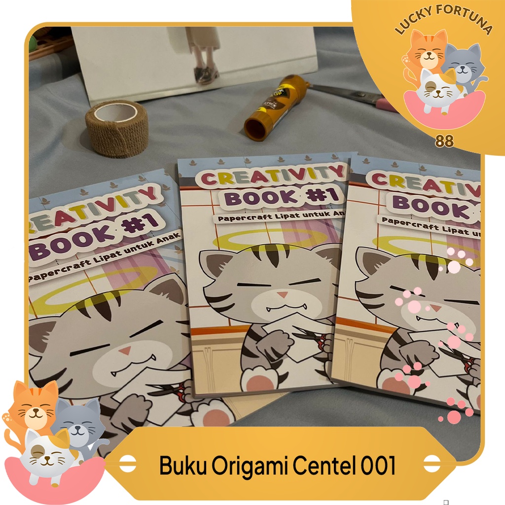 

[LuckyFortuna88] Buku Origami Centel 001 Buku Kerajinan tangan Buku Origami LUcu murah Kualitas bagus