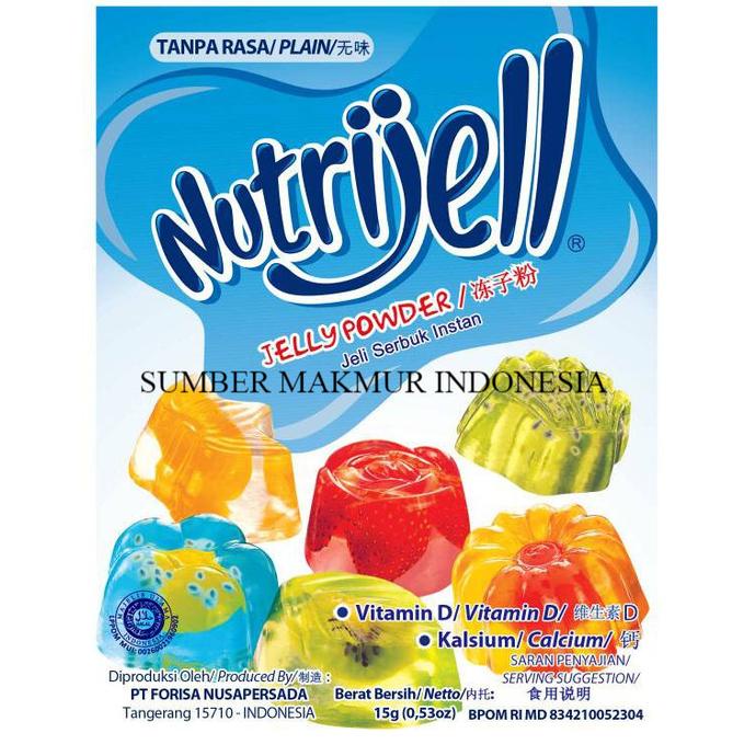 

NUTRIJELL JELLY RASA PLAIN 15 GRAM- PER BOX MURAH Kode 107