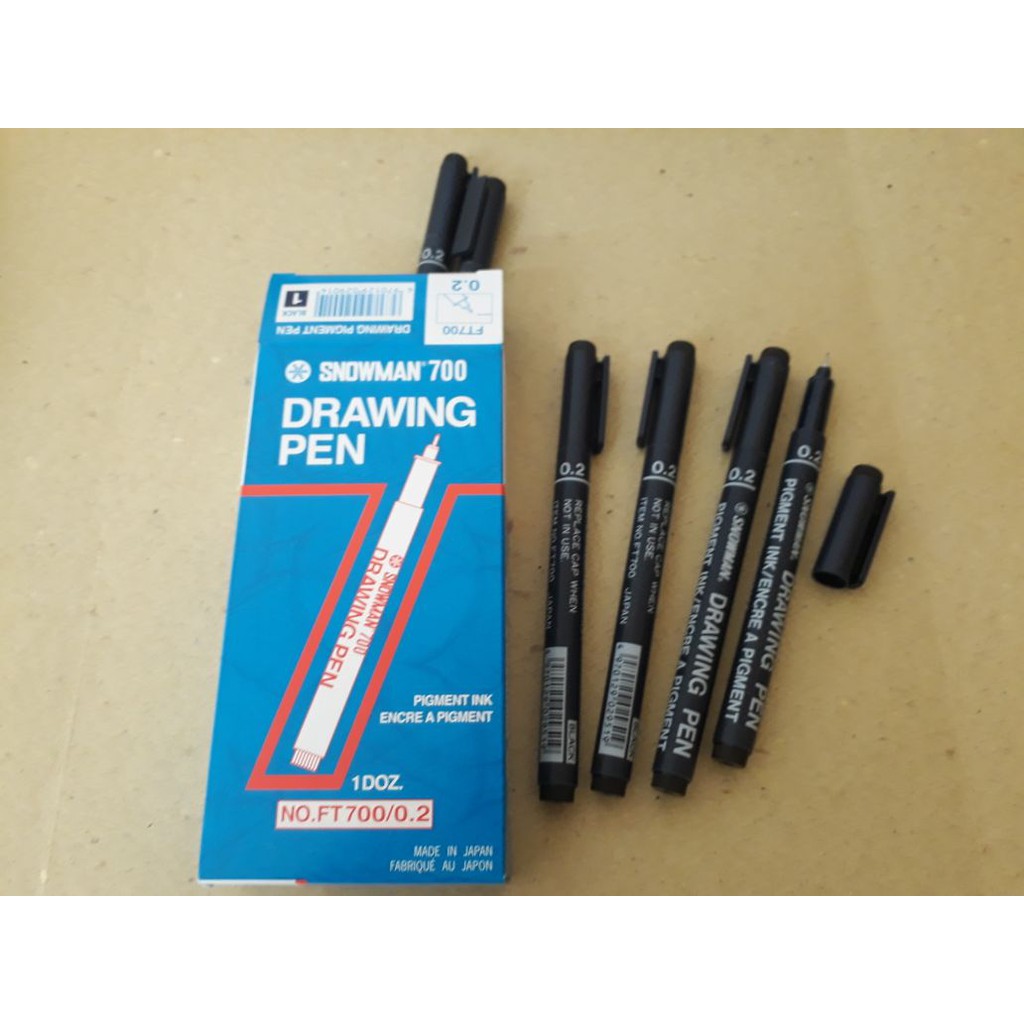

Drawing Pen Snowman 700 Hitam 0.2 ATK