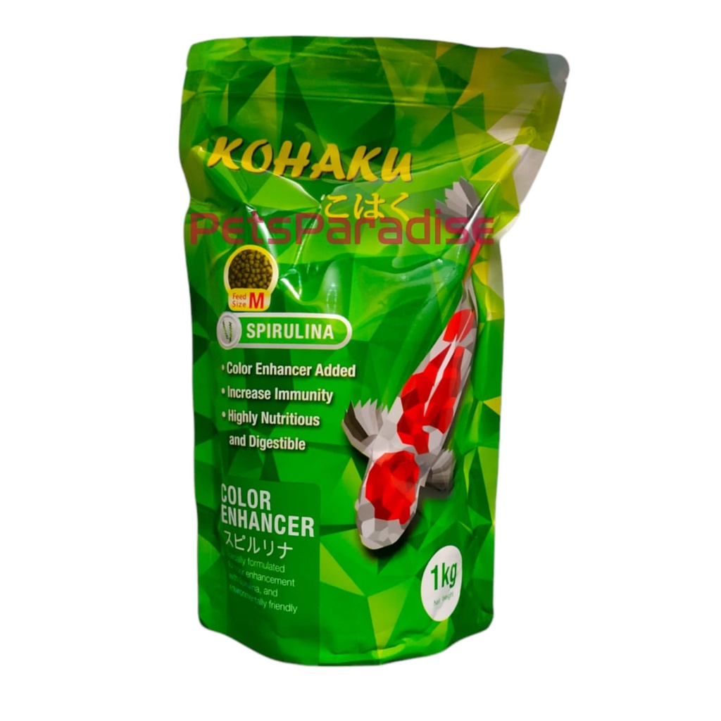 KOHAKU SPIRULINA 1 KG PAKAN PELLET PELET MAKANAN IKAN HIAS