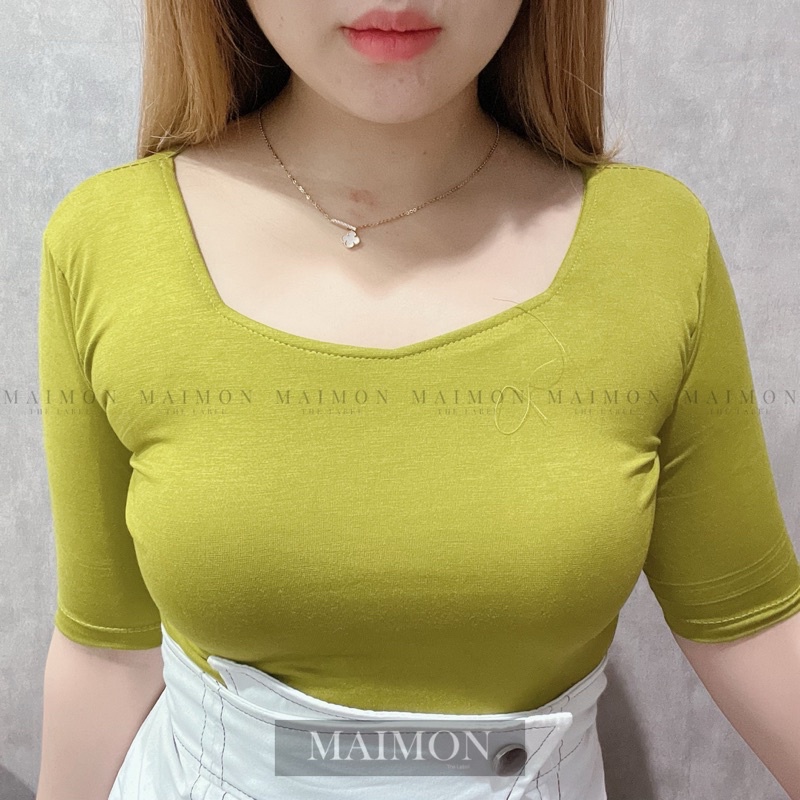 Trapesium Neck Blouse | Atasan Wanita Lengan 3/4 | Maimon Grosir